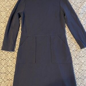 Boden Navy Blue Textured Dress